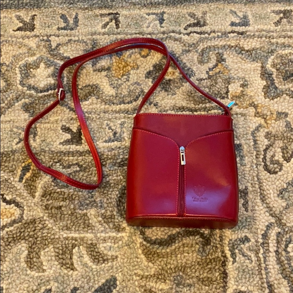 NWOT Vera Pelle Leather Italian Small Shoulder Bag